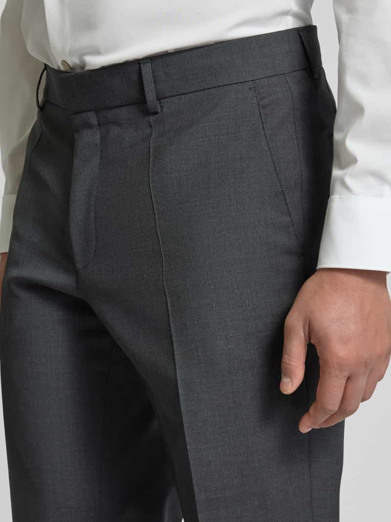 Boss Regular fit pantalon met persplooien model 'Lenon'
