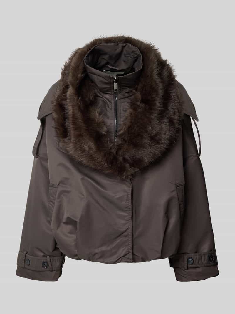 Regular fit jack met imitatiebont, model 'Olina'