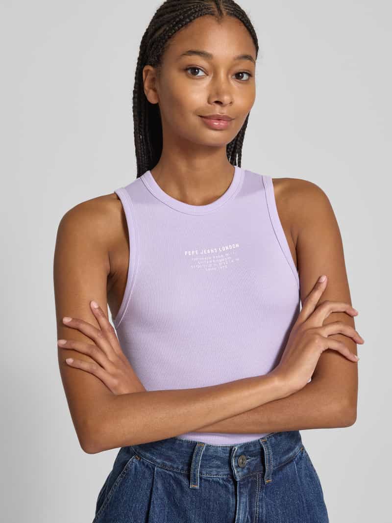 Pepe Jeans Slim fit tanktop van katoenmix model 'VIV'