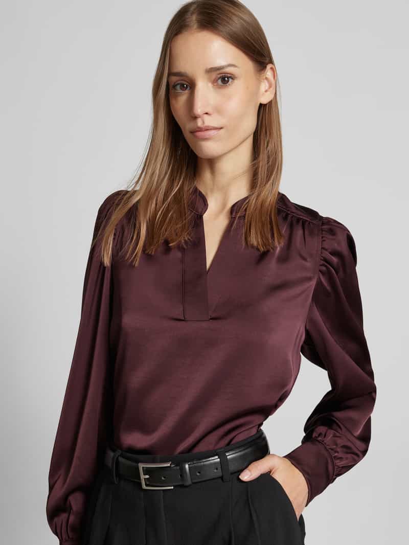 NEO NOIR Regular fit blouse met V-hals model 'Rosslyn'