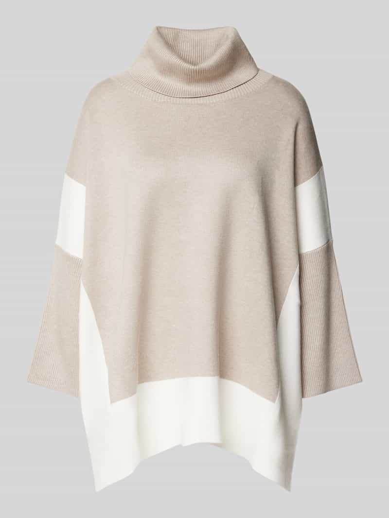 S.Oliver BLACK LABEL Oversized pullover in ponchostijl van viscosemix met colour-blocking