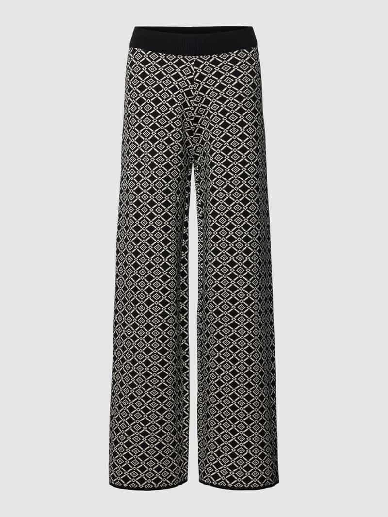 Milano italy Wide leg stoffen broek met all-over motief