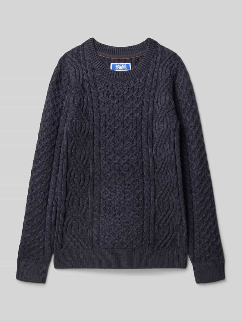 jack & jones Regular fit gebreide pullover met structuurmotief model 'Sean'