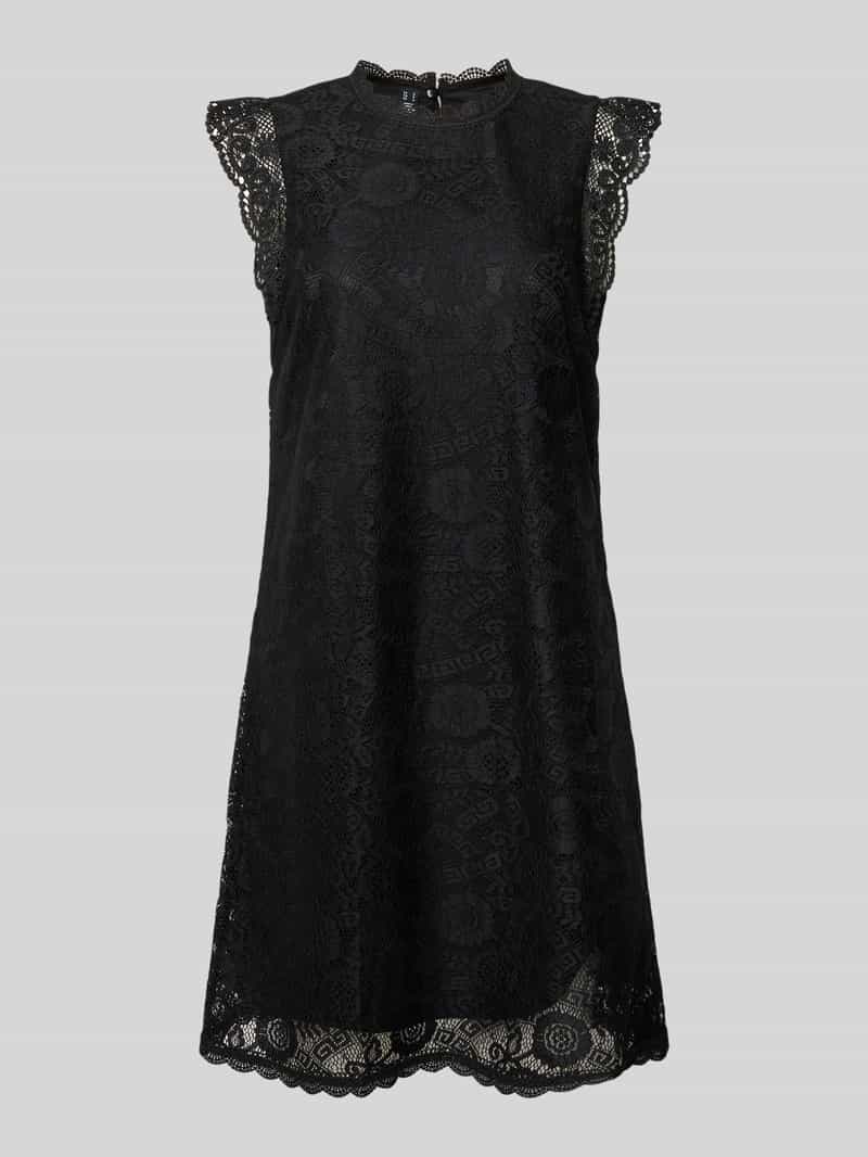 Pieces Regular fit kanten jurk met geschulpte zoom model 'OLLINE'