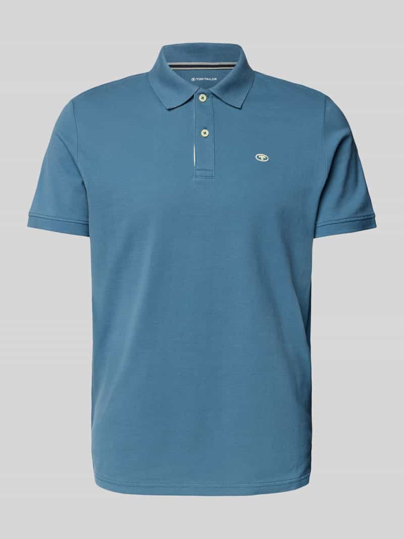 Tom Tailor Regular fit poloshirt van katoen-piqué met logostitching
