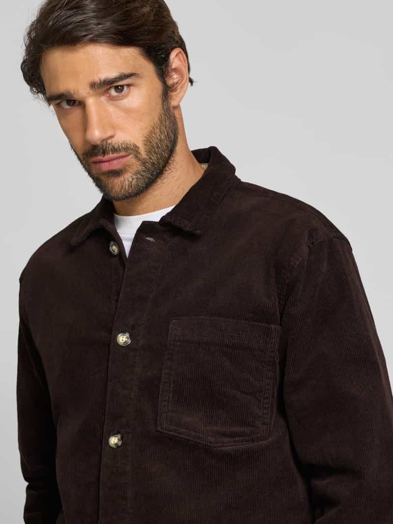 lindbergh Modern fit overhemdjack met borstzak model 'Superflex'