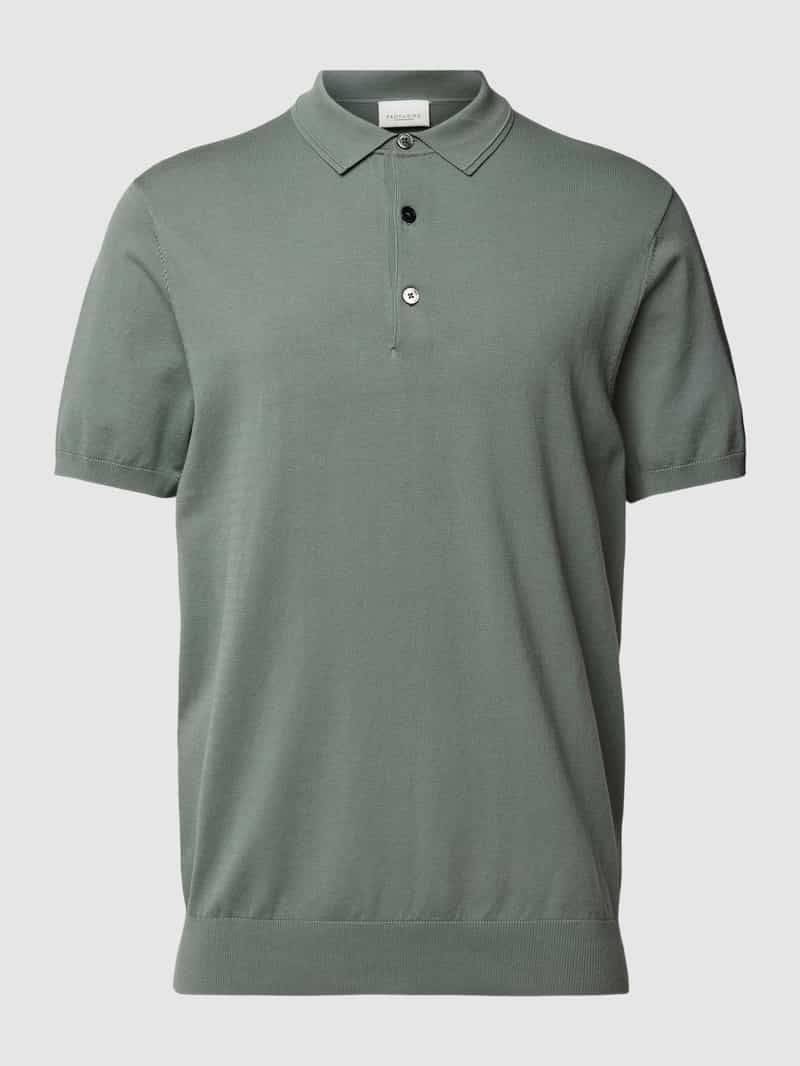 Profuomo Gebreid shirt met polokraag