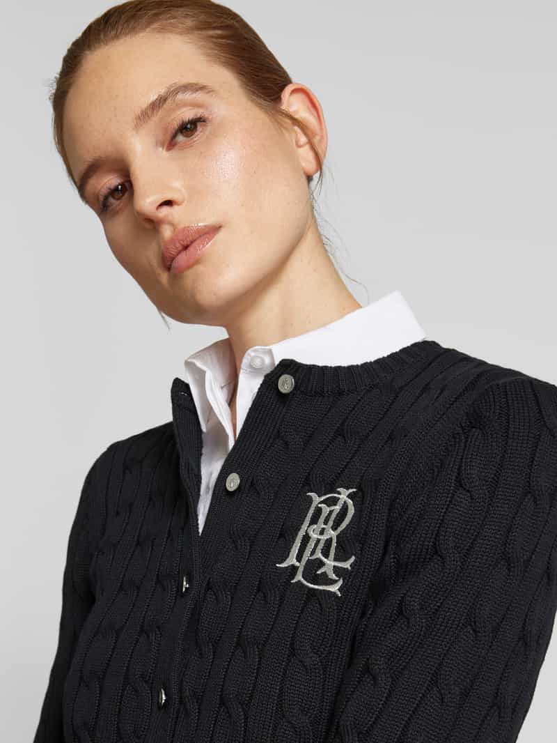 Lauren Ralph Lauren Gebreid cardigan met kabelpatroon model 'RALHAN'