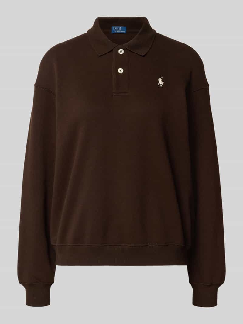 Polo Ralph Lauren Sweatshirt met polokraag en labelstitching