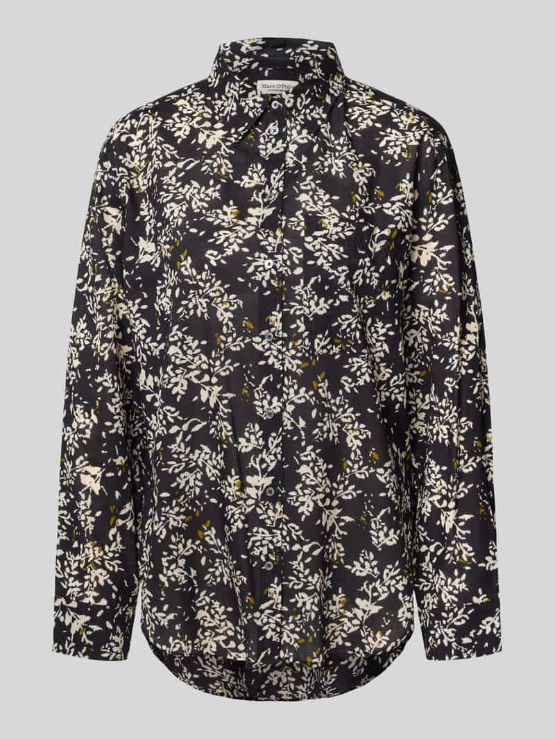 Marc O'Polo Relaxed fit blouse met lange mouwen van puur katoen