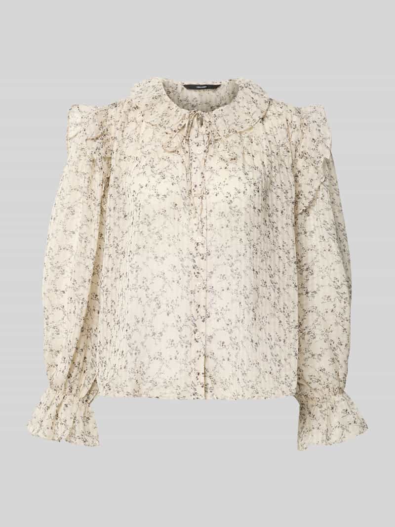 Vero Moda Regular fit blouse met platte kraag model 'PETRA'