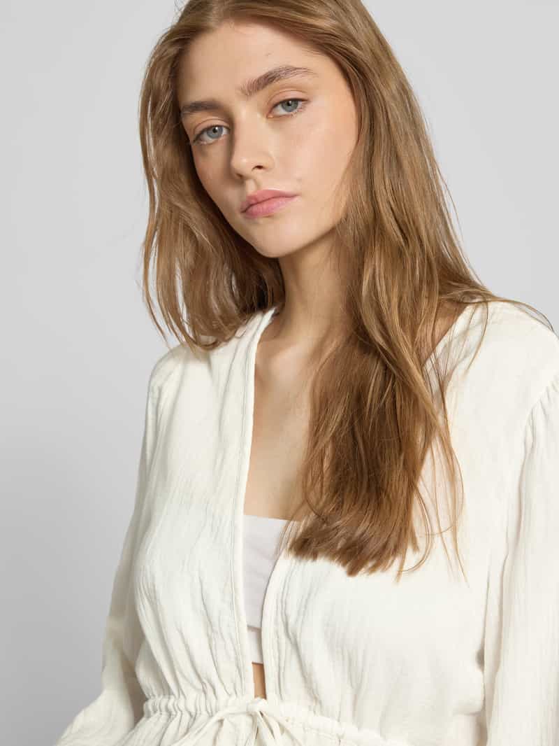 Pieces Regular fit blouse met lange mouwen van katoen model 'SASTINA'