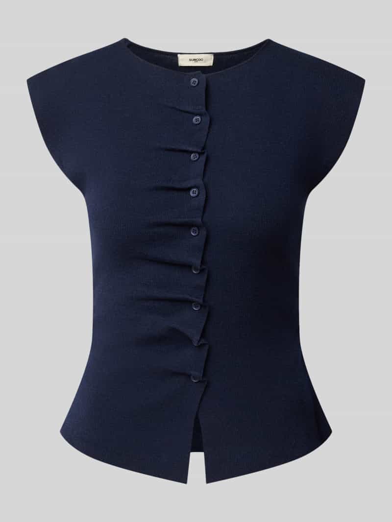 SUNCOO PARIS Mouwloos vest met rimpelingen model 'PAGNI'