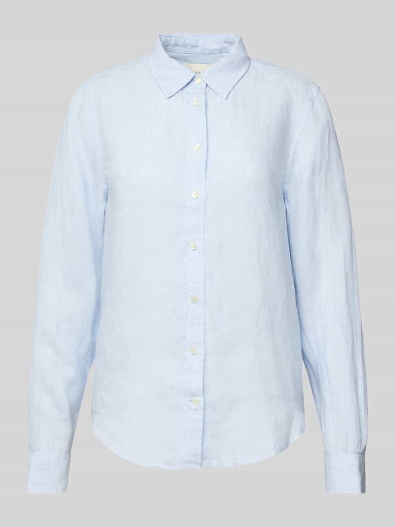 Gant Regular fit linnen overhemd met platte kraag