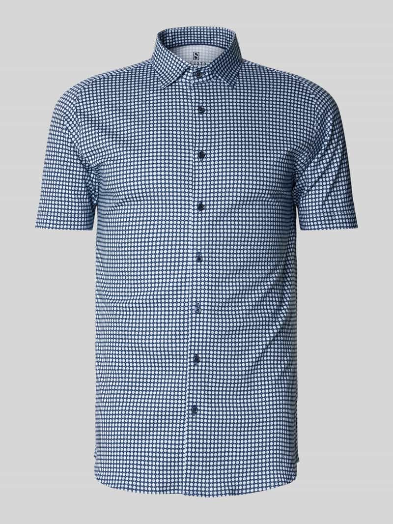 Desoto Slim fit vrijetijdsoverhemd met kentkraag