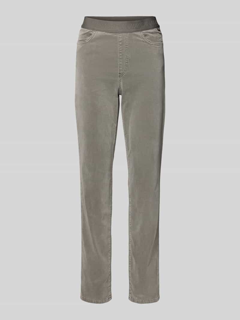Marc Cain Stoffen broek met elastische band met logo