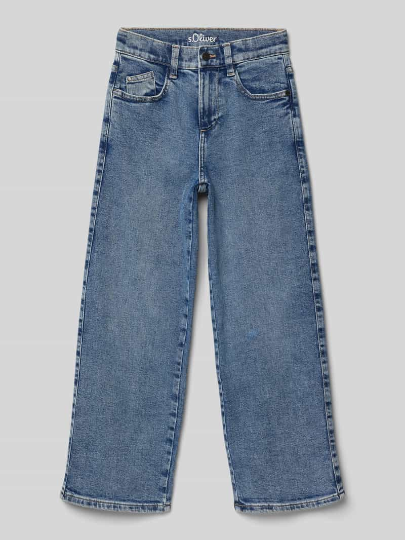 S.Oliver RED LABEL Relaxed fit wide leg jeans met contrastnaden, model 'BAGGY'