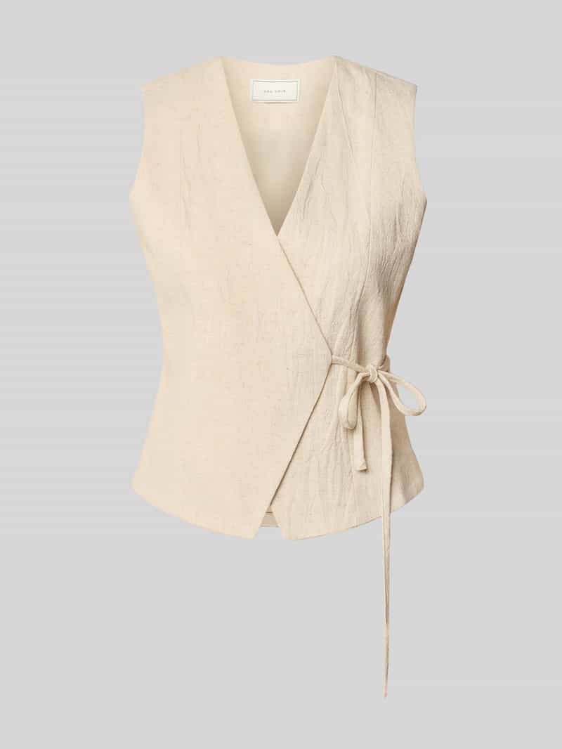 NEO NOIR Gilet met strikceintuur model 'Samara'