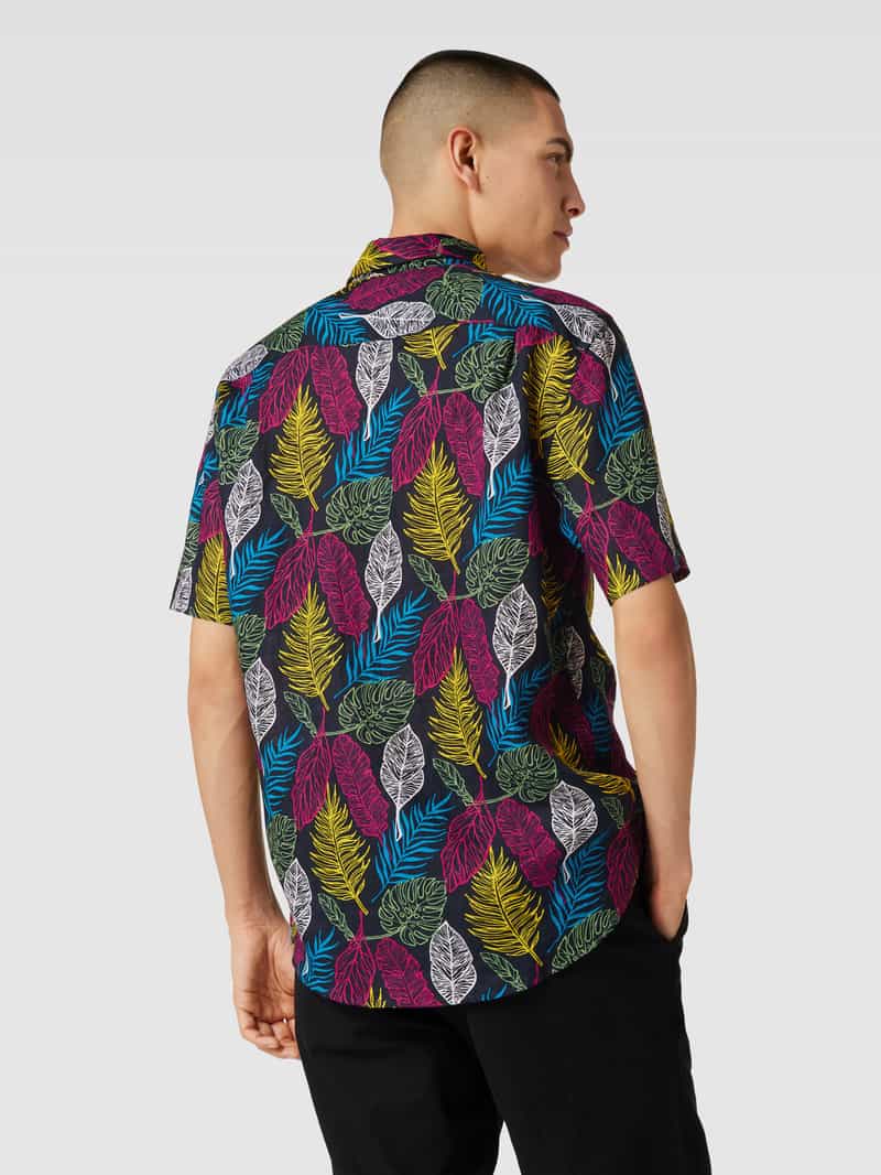 Regular fit vrijetijdsoverhemd met all-over motief Christian Berg Men