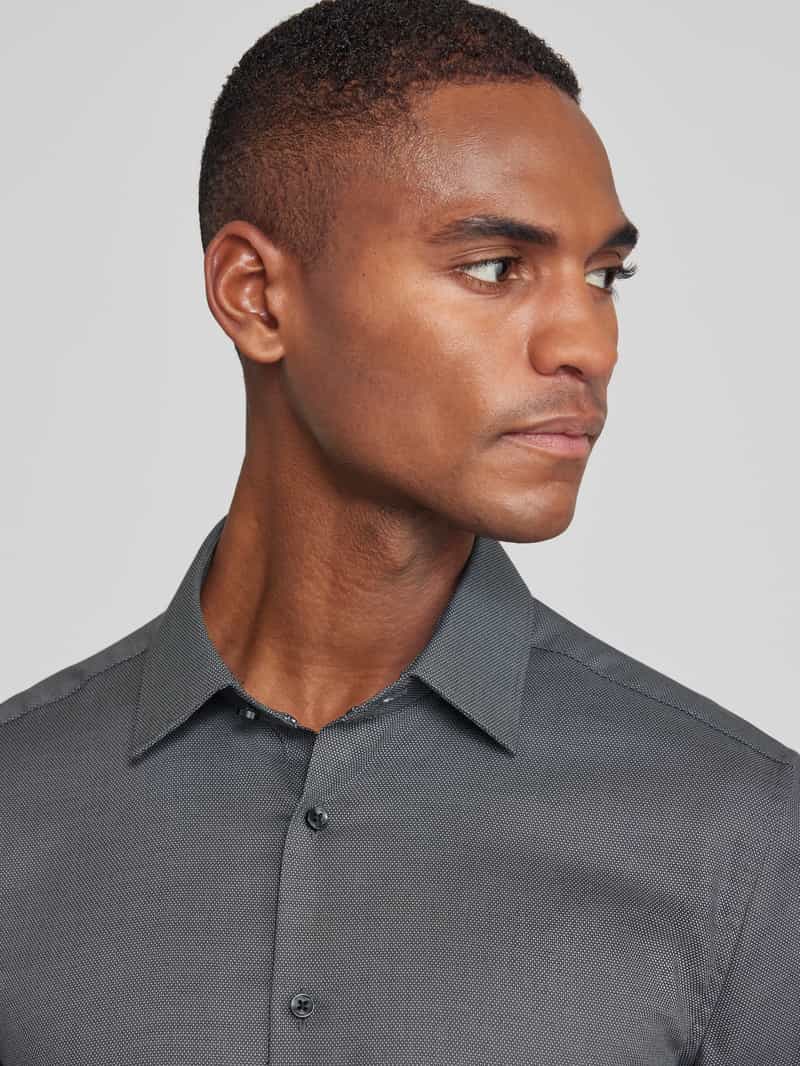 Eterna Slim fit zakelijk overhemd met kentkraag