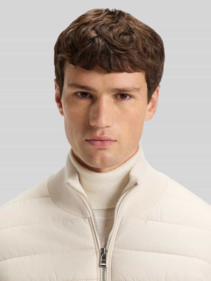 Boss Regular fit sweatjack met doorgestikte voorkant model 'HERNESTO'