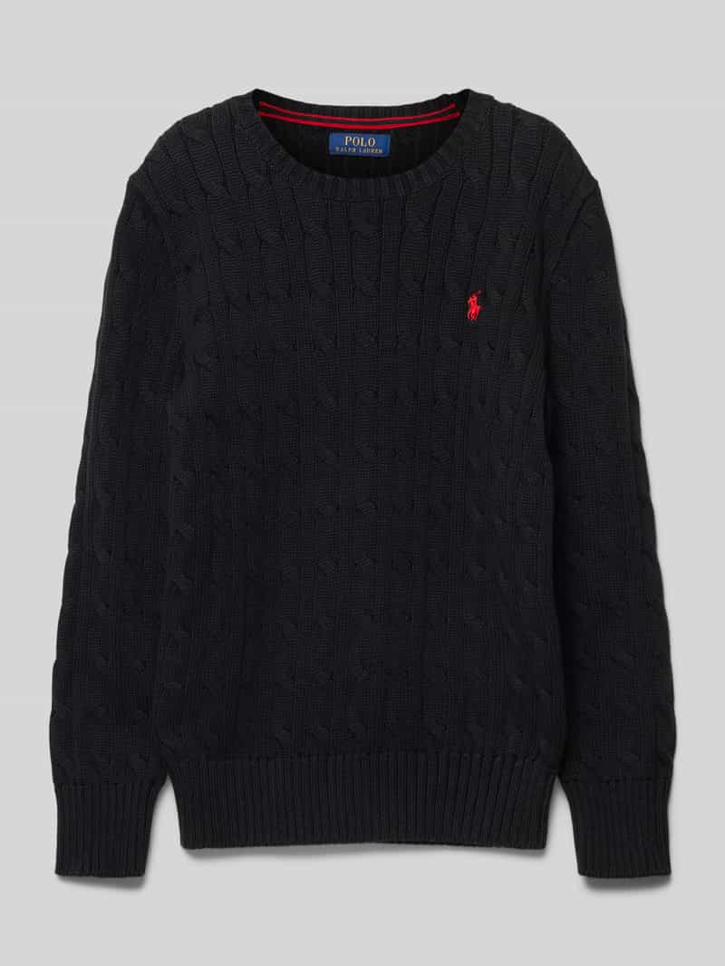 Polo Ralph Lauren Teens Gebreide pullover met kabelpatroon en logostitching