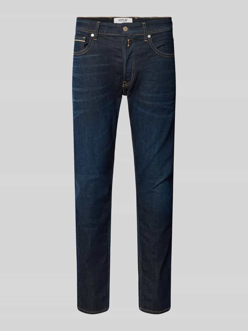 Replay Straight fit jeans met steekzakken model 'GROVER'