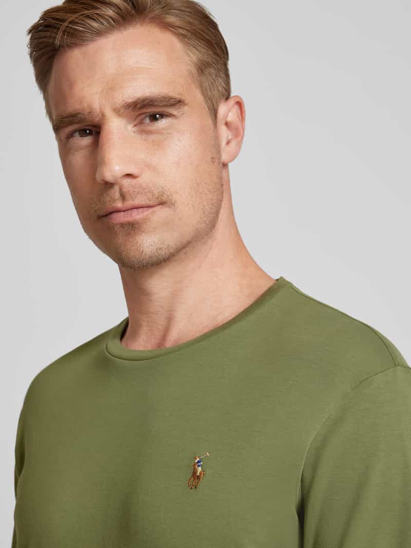 Polo Ralph Lauren Custom slim fit shirt met lange mouwen en ronde hals