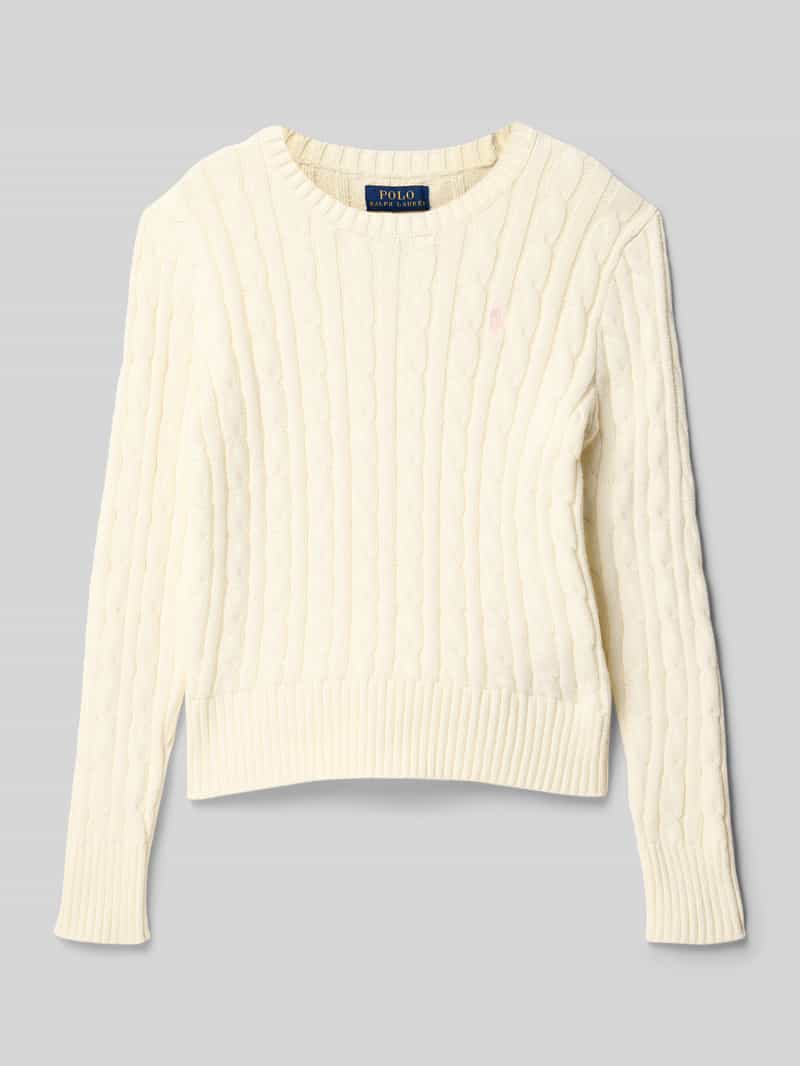 Polo Ralph Lauren Teens Gebreide pullover met kabelpatroon en labelstitching
