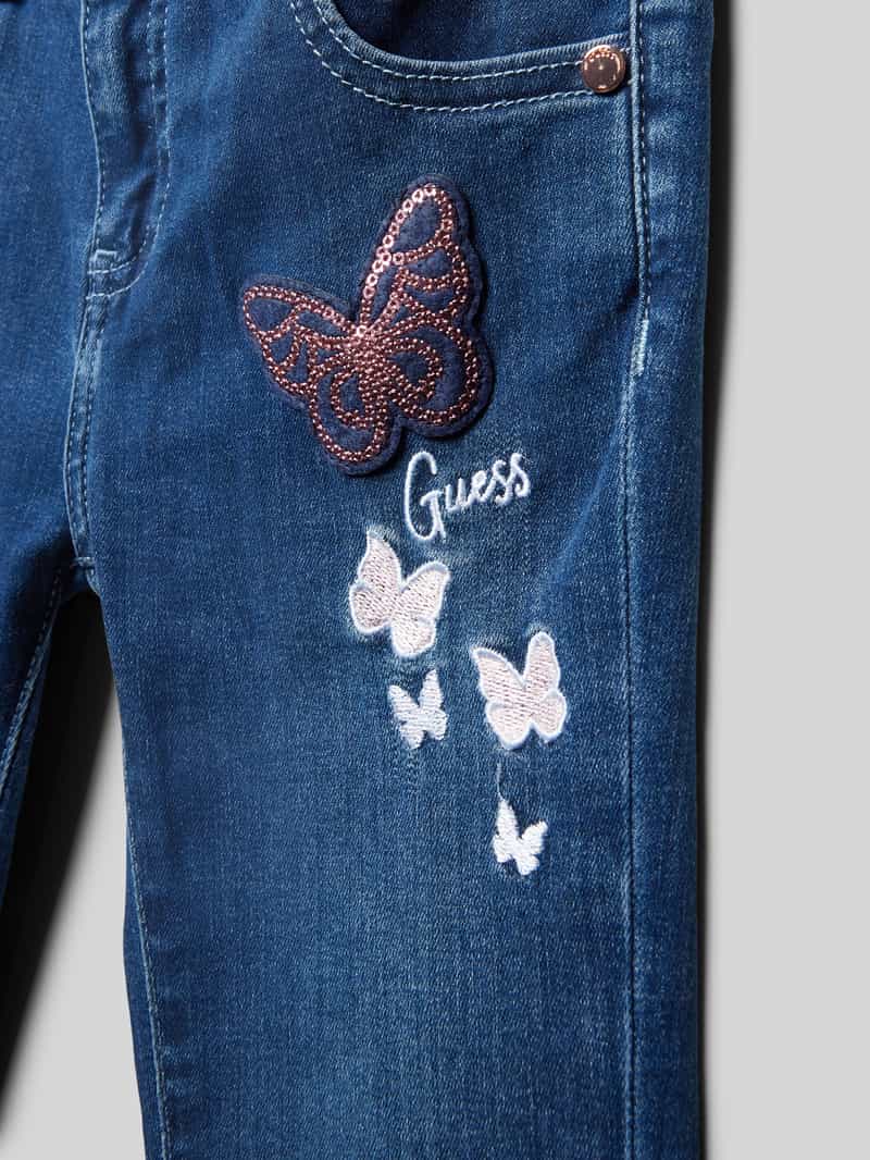 Guess Skinny fit jeans met motiefstitchings