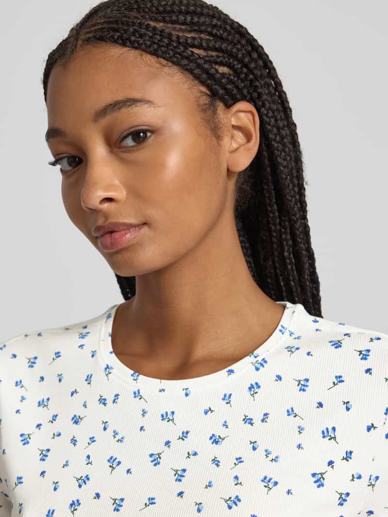 Only Regular fit T-shirt in riblook model 'FENJA LIFE'