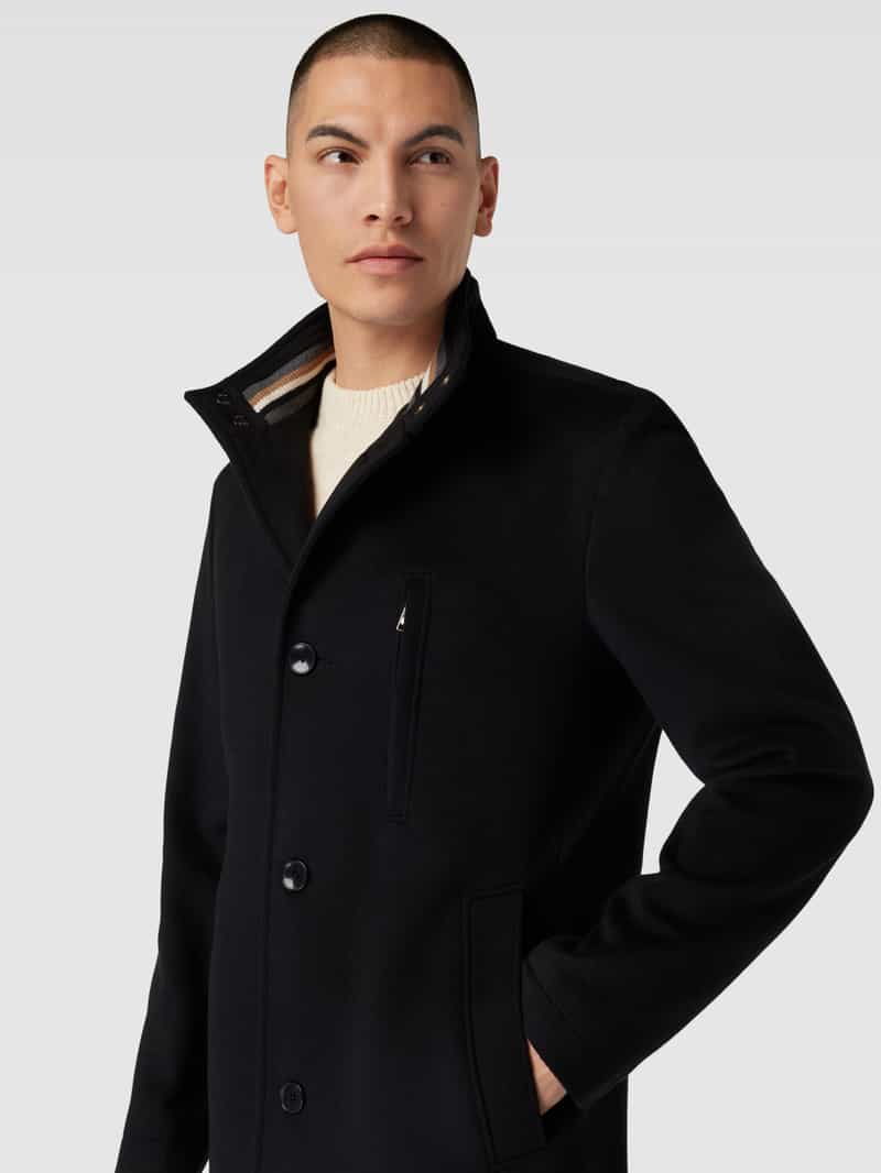 Boss Lange jas met opstaande kraag model 'Hyde'