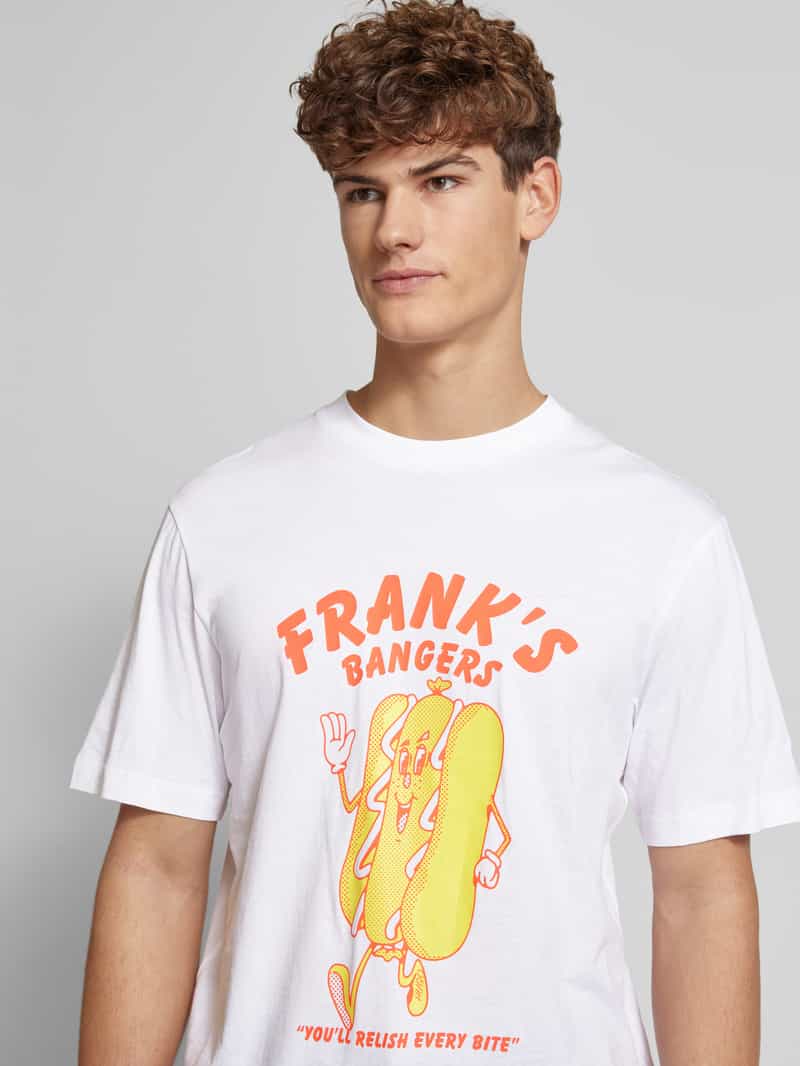 Hugo Blue T-shirt met motiefprint