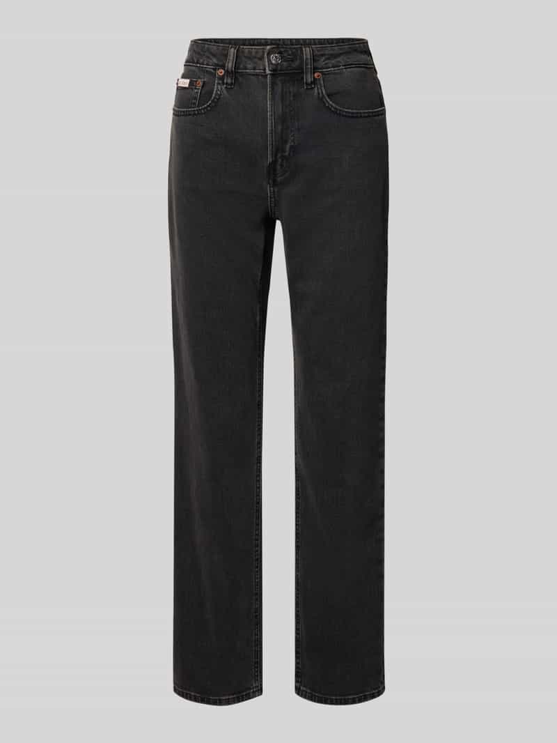 Calvin Klein Jeans Straight fit jeans van katoenmix met logopatch