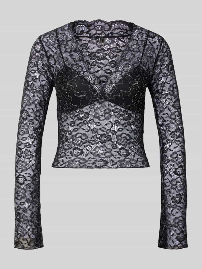 Only Regular fit blousetop met motief met effectgaren model 'CHLOE'
