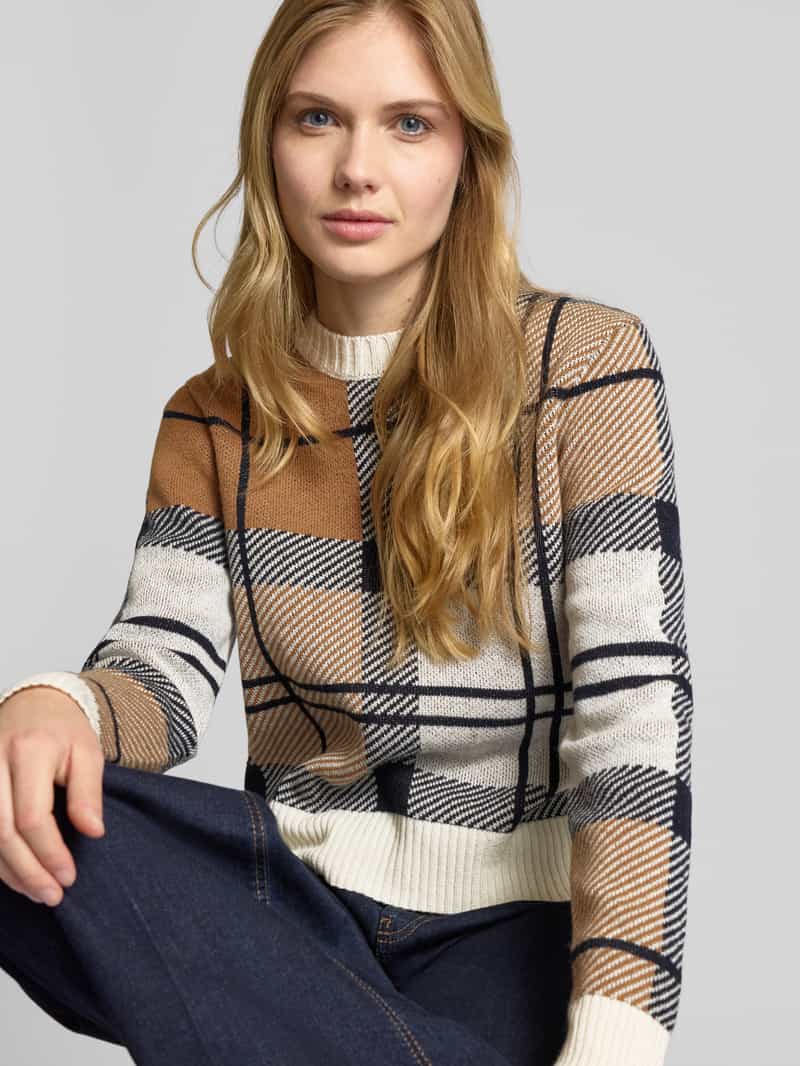 Barbour Gebreide pullover met ronde hals model 'Brigitte'