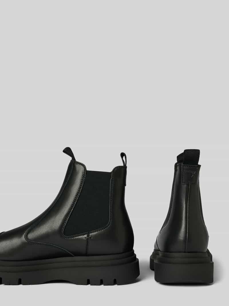 Armani Exchange Chelsea boots van echt leer model 'ANGRY ACTION'
