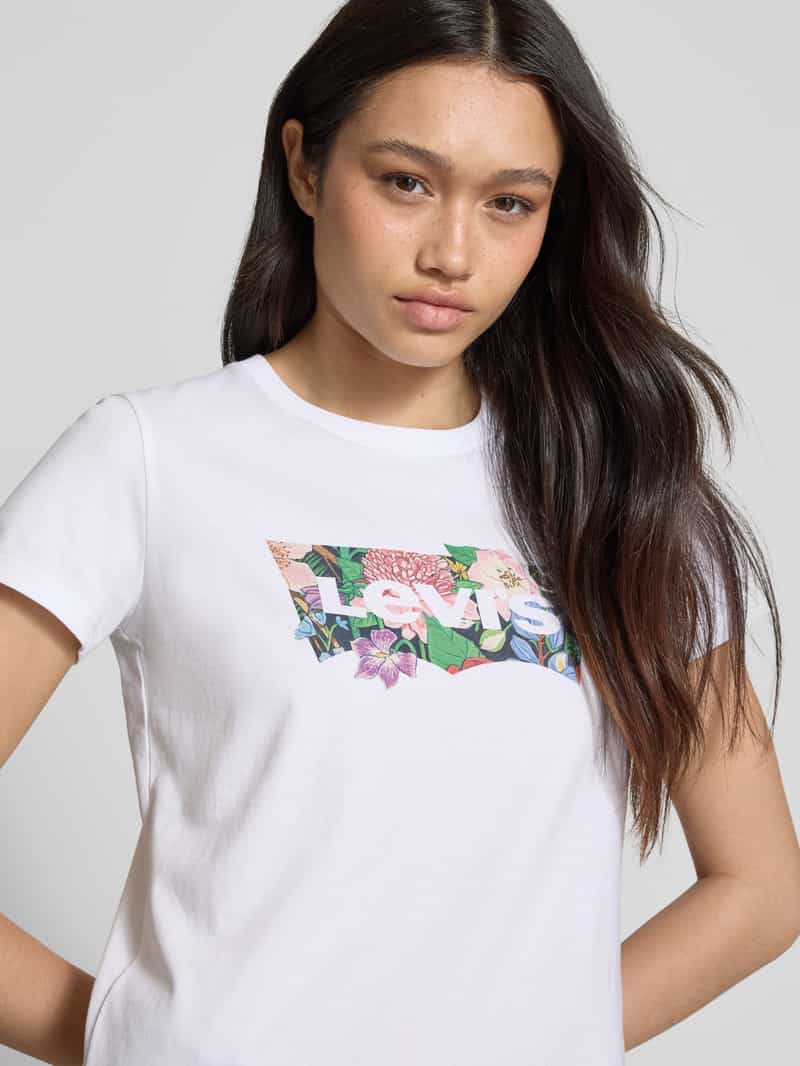 Levi's T-shirt met labelprint