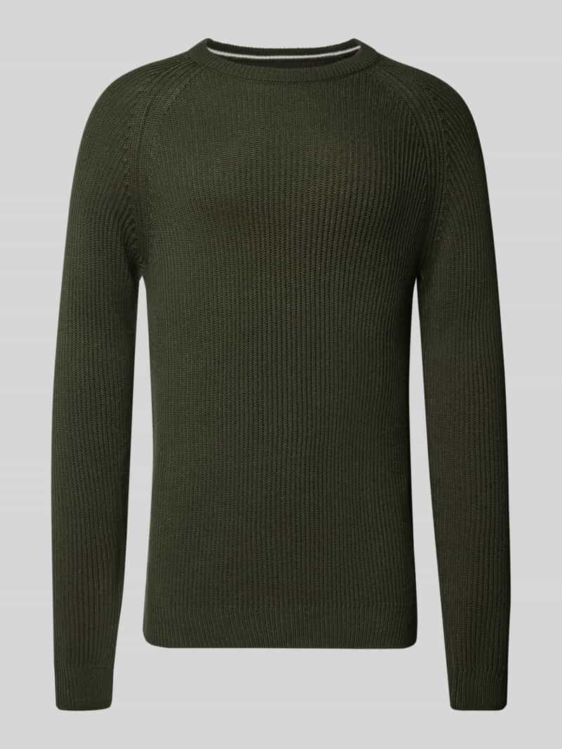 Gebreide pullover met ronde hals, model 'PANNEL'