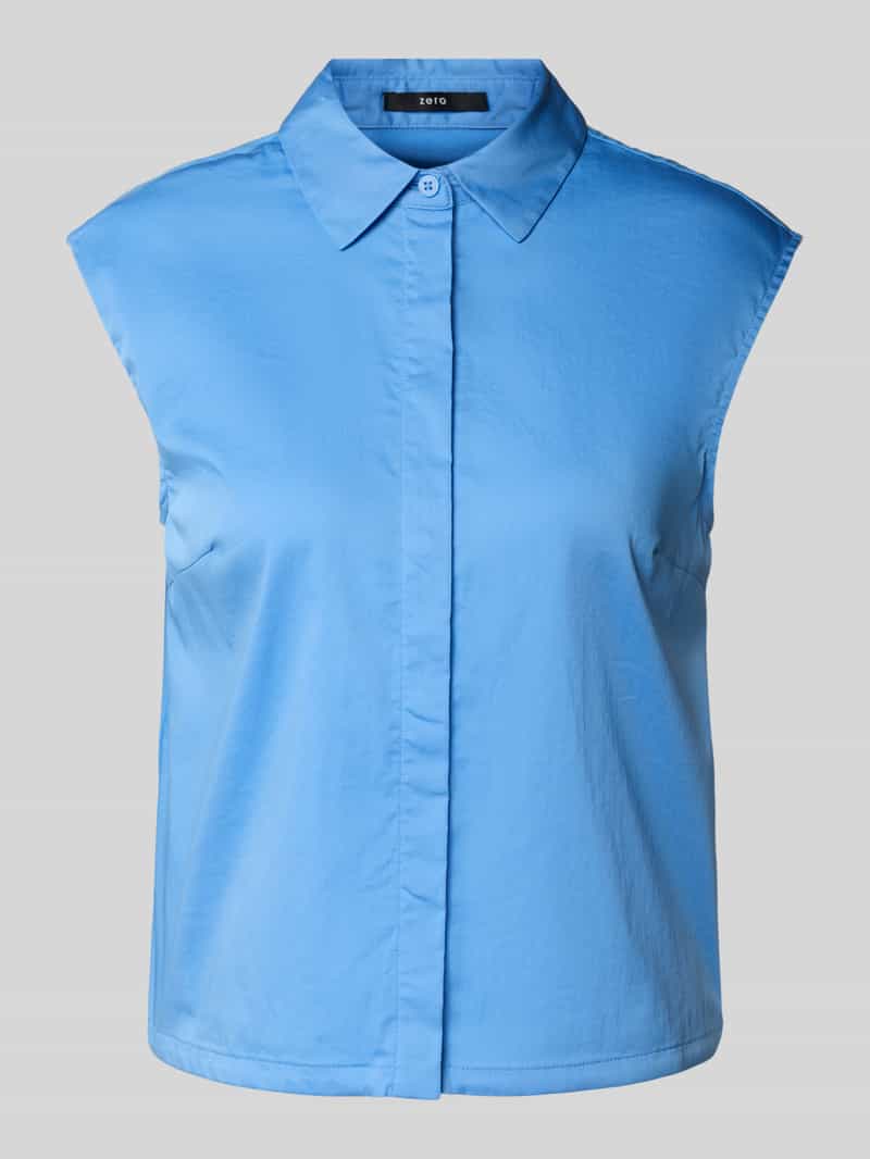 Zero Regular fit overhemdblouse van elastische katoenmix