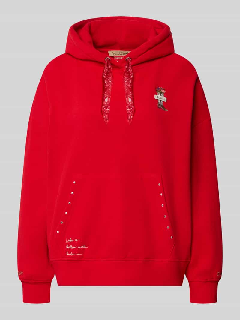 Smith and Soul Oversized hoodie van een katoenmix met studs-details