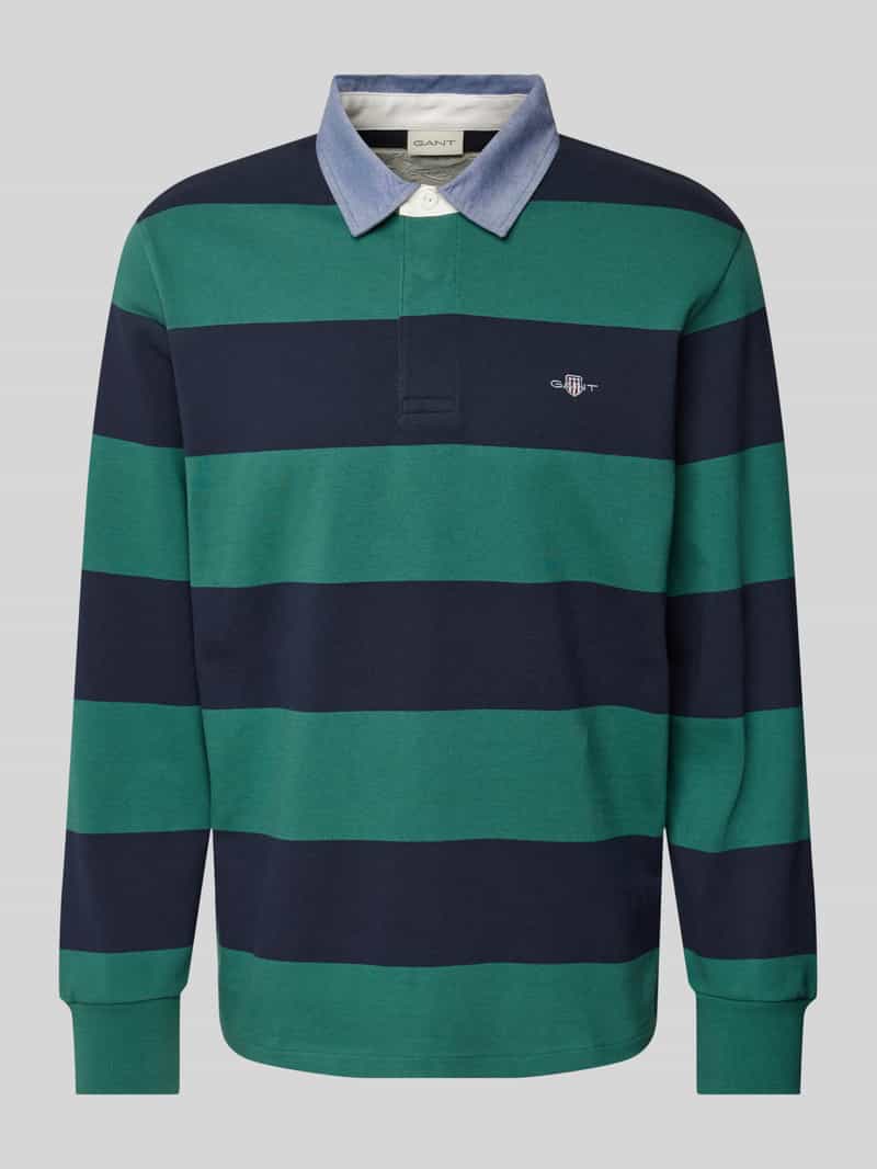Gant Regular fit sweatshirt met labelstitching model 'CHAMBRAY'