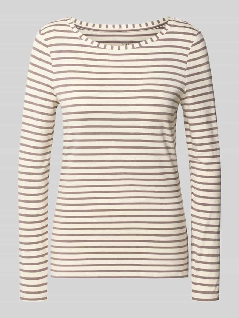 Regular fit shirt met lange mouwen van mix van katoen en modal