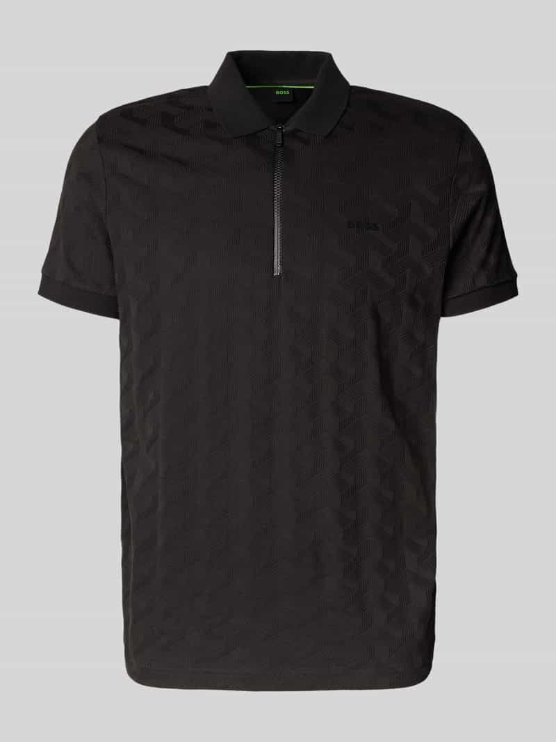 BOSS Green Relaxed fit poloshirt met structuurmotief model 'MIRROR'