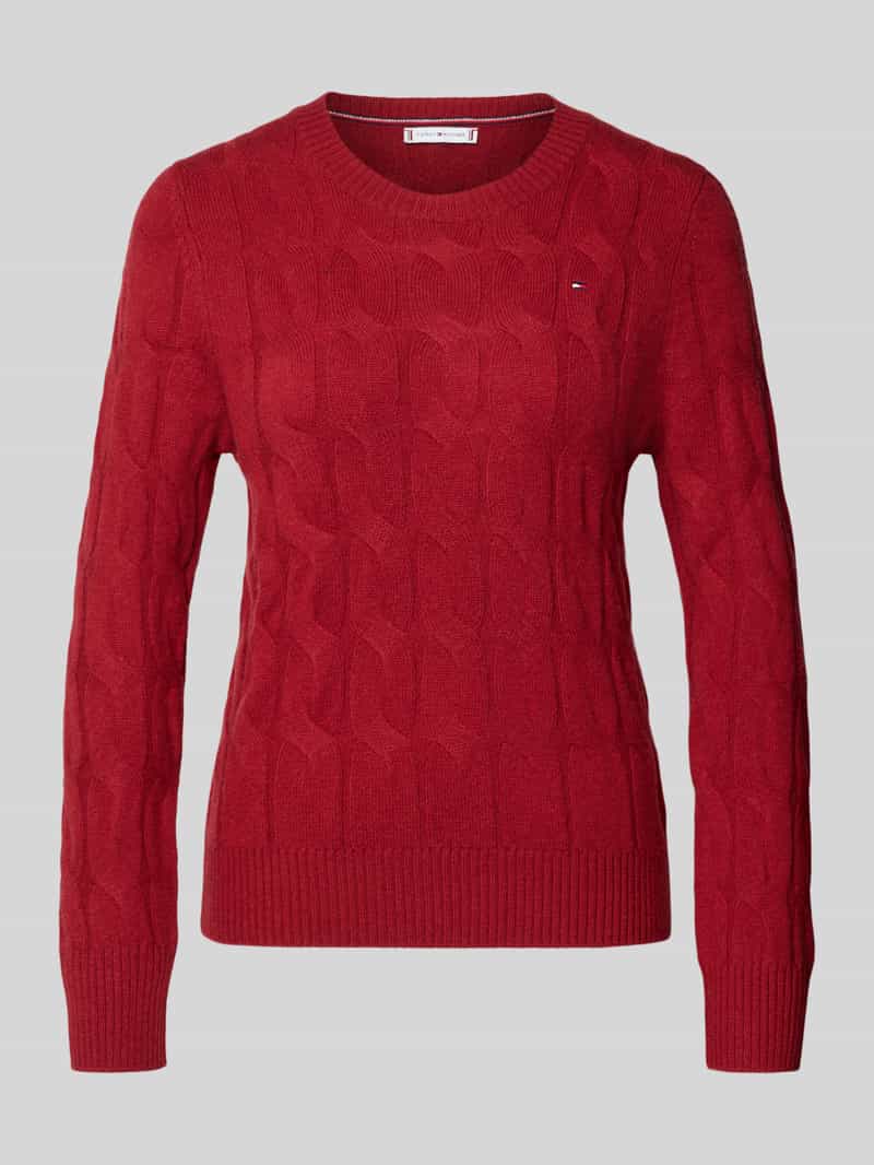 Tommy Hilfiger Regular fit gebreide pullover van pure wol