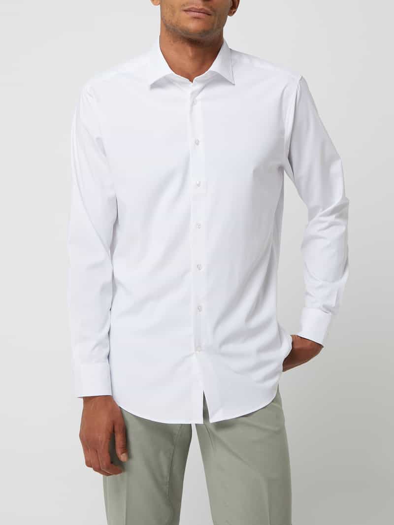 Super slim fit zakelijk overhemd van twill met stretch Seidensticker Super SF