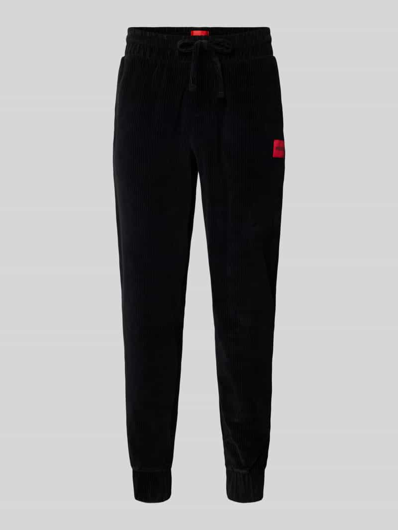 HUGO Sweatpants met labelpatch, model 'Velvet'