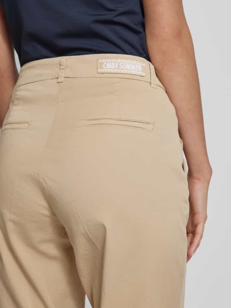 CAMBIO Regular fit stoffen broek met strookzak model 'Stella'