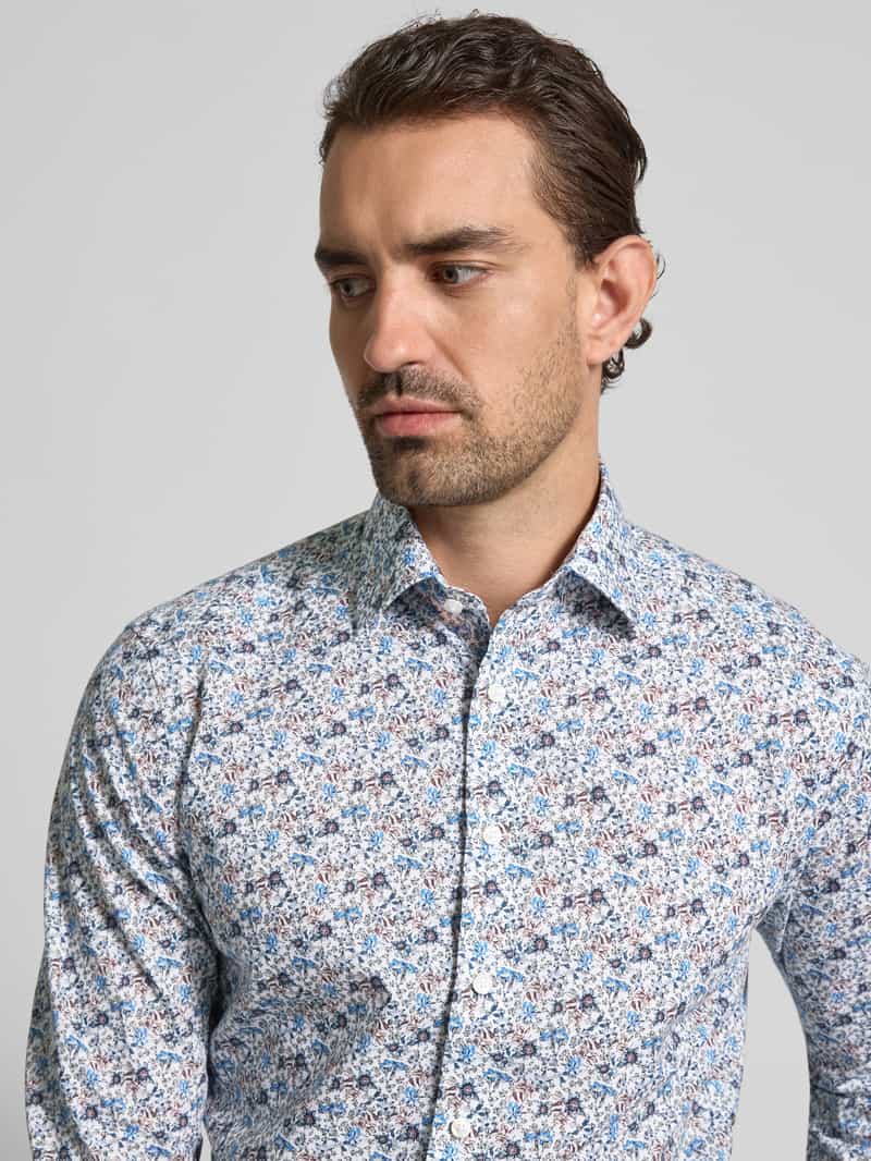 Olymp Modern fit vrijetijdsoverhemd met kentkraag