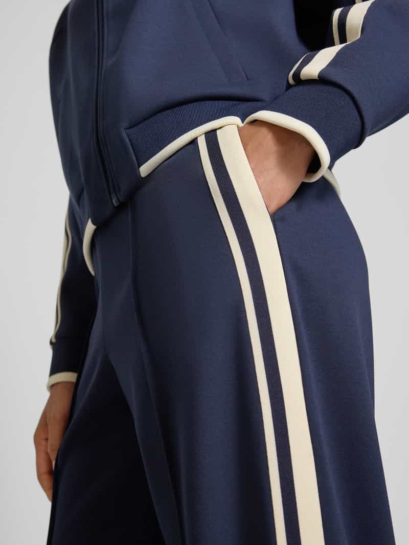 Jake*s Casual Sweatbroek met elastische band en galonstrepen